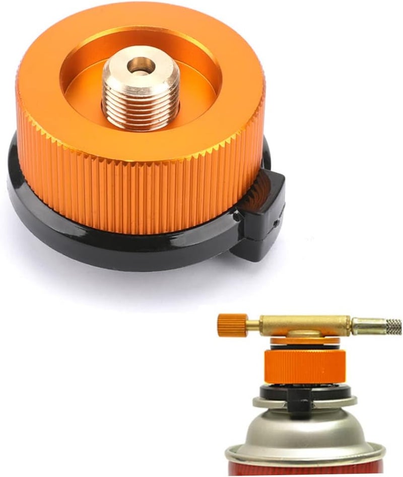 woobles Camping Stove Adapter, Outdoor Small Tank Gas Adapter Converter, Gas Cartridge Piston Adapter, Gas Conversion Head Adapter for Butane Canister Screw - Image 3